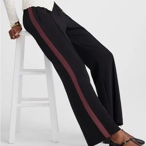 Madewell Black Joggers with Maroon Accent